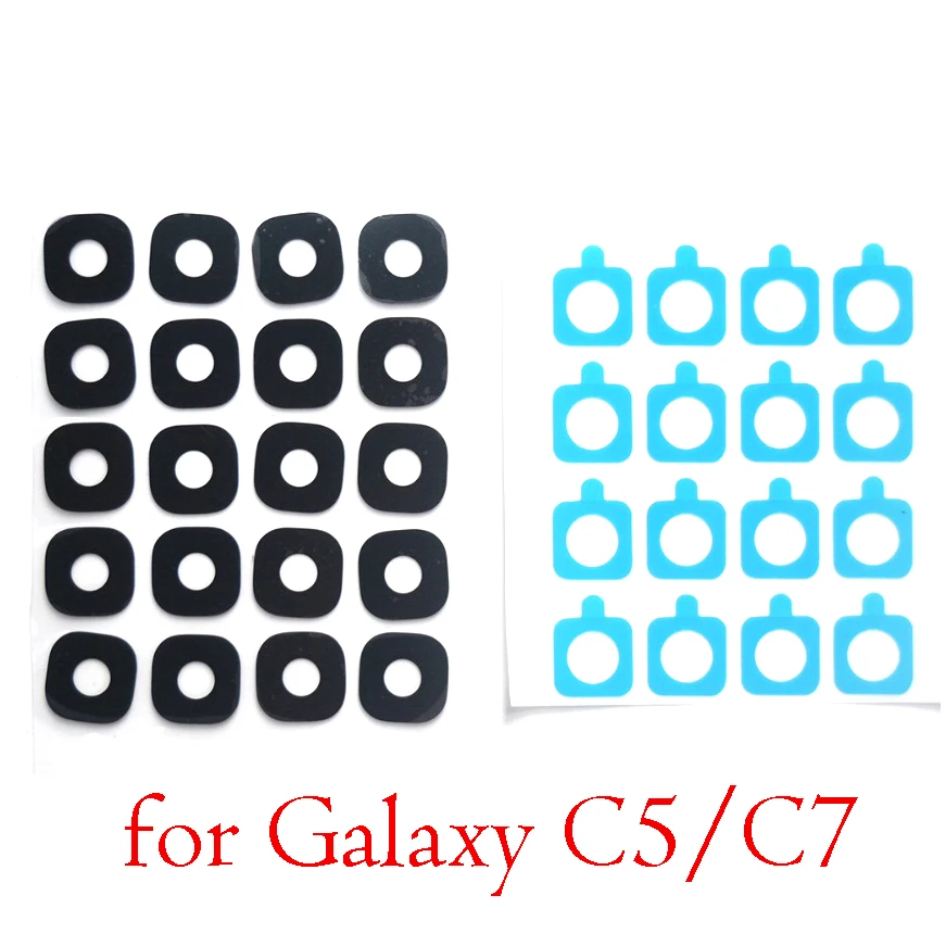 Задняя камера стеклянная крышка объектива Кольцо с наклейкой для Galaxy C5 C7 C5000 C7000 |