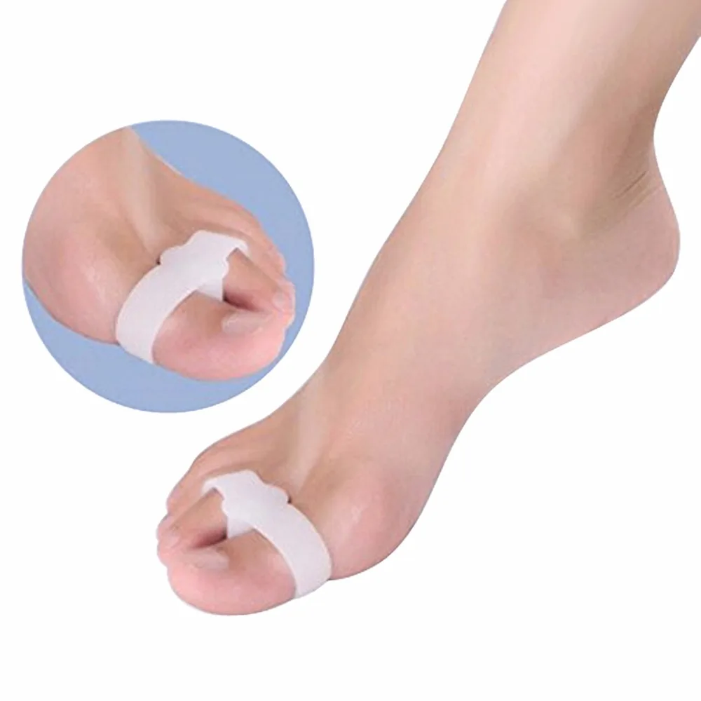 

5 X Toe Gel Separators 2 Holes Pain Relief Stretchers Straighteners Alignment Bunion