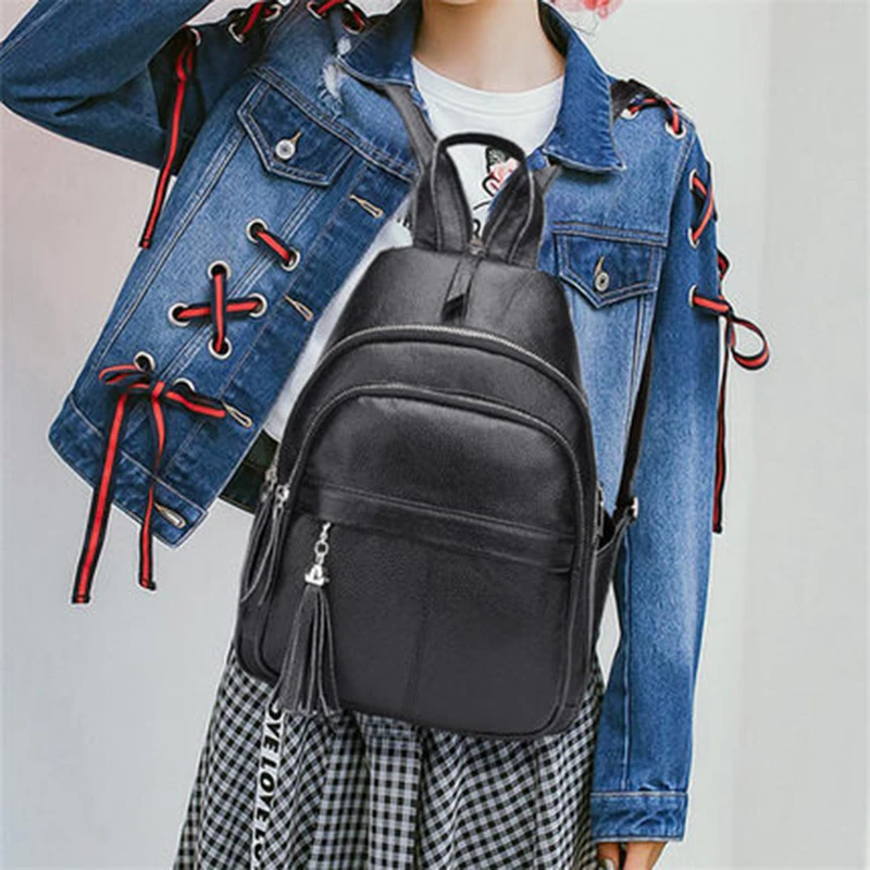 Женский рюкзак из воловьей кожи с верхним слоем 2018 двухфункциональная Женская