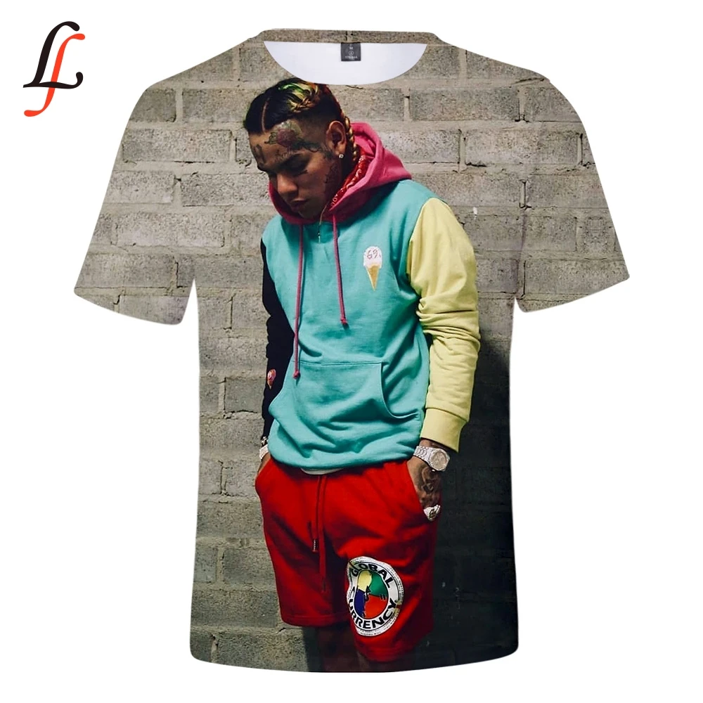 Modis 6ix9ine harajuku футболка с принтом повседневные мужские футболки круглым вырезом