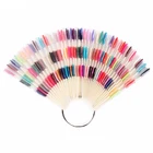 50 шт.150 наконечников, профессиональный дисплей, прозрачнаянатуральная Веерная доска, поддельные палочки для демонстрации ногтей, маникюрный салон, инструмент для обучения гель-лаку