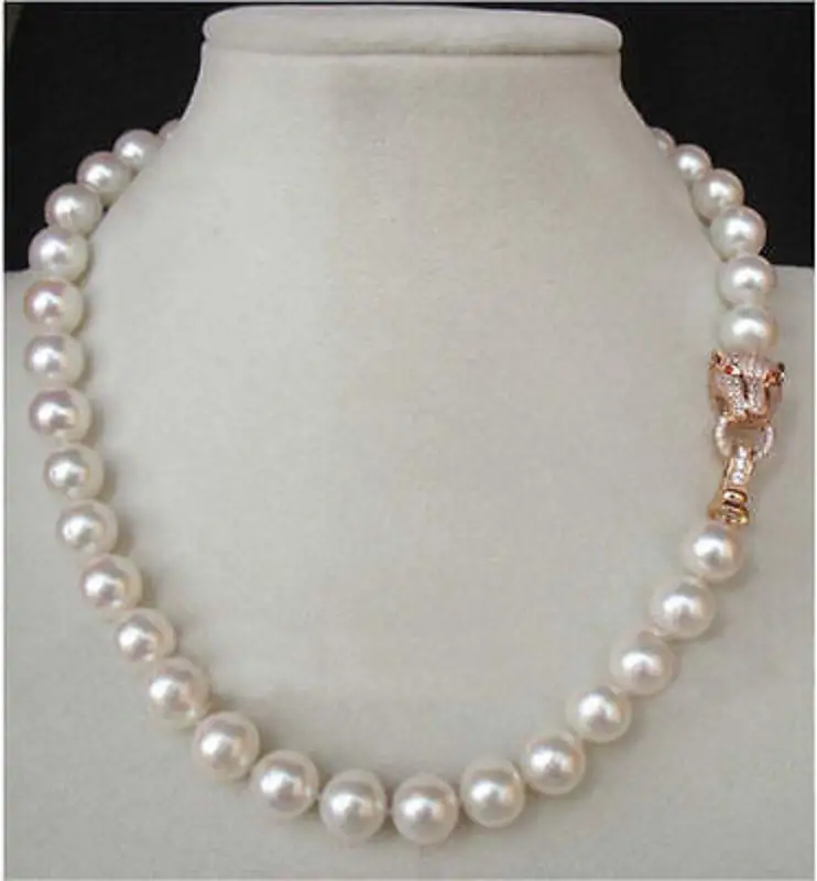 

Free Shipping 18" 10-11MM AAA++ GENUINE WHITE SOUTH SEA AKOYA PEARL NECKLACE