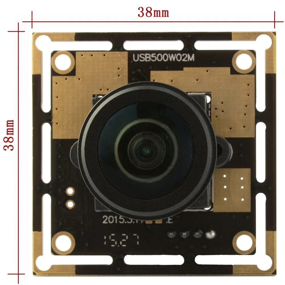 Плата 5 Мп CMOS OV5640 модуль камеры USB 2 0 с широкоугольным панорамным объективом на 180