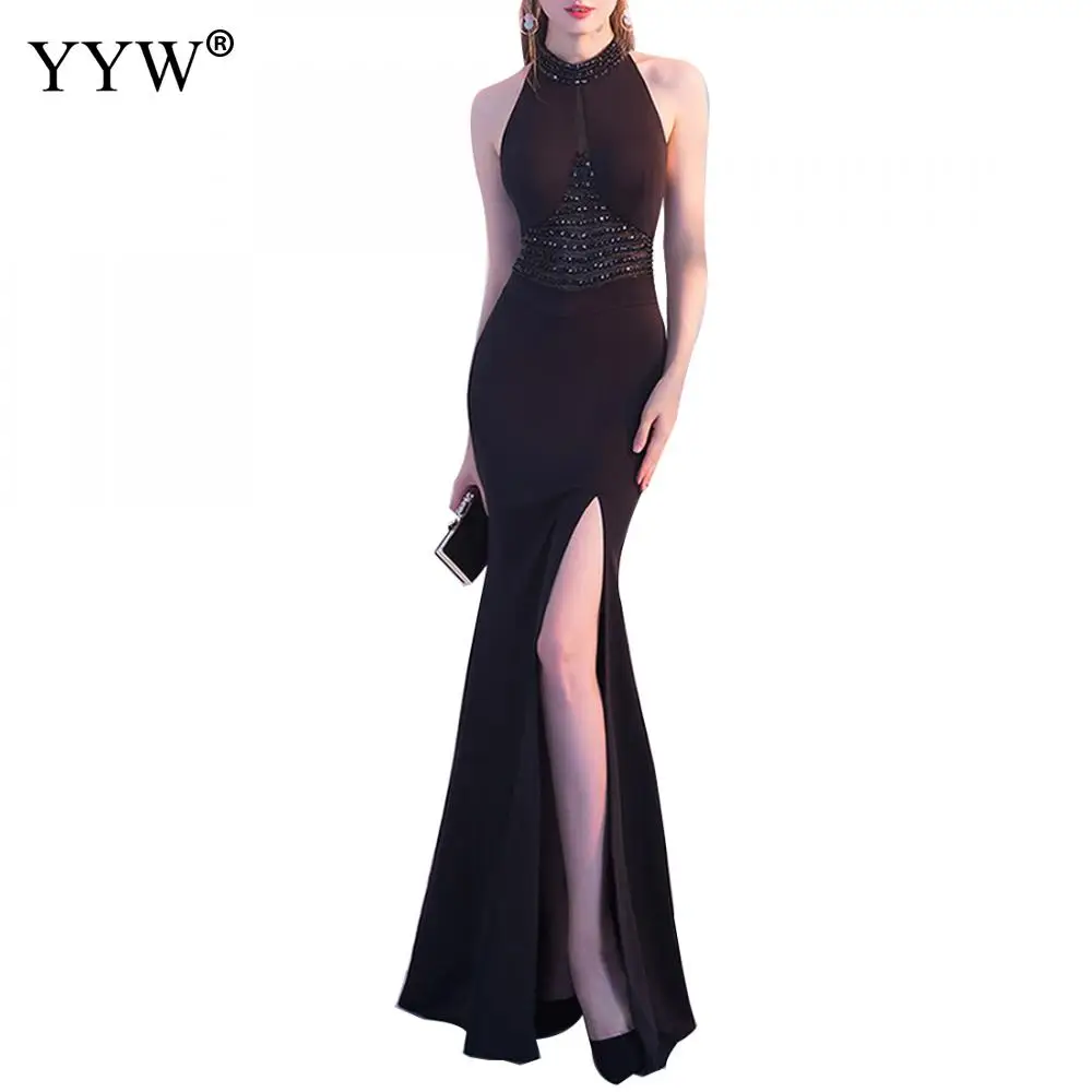 Красное элегантное вечернее платье с бисером женское Элегантное Длинное Платье