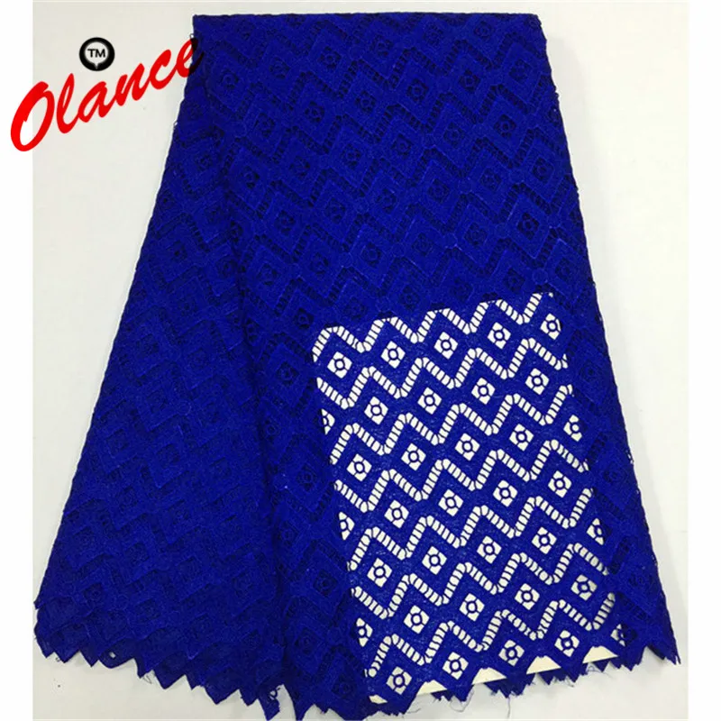 Latest design free shipping Orange Cupion lace PW131 Factory price Nigerian 5 yards royal blue Guipure | Дом и сад