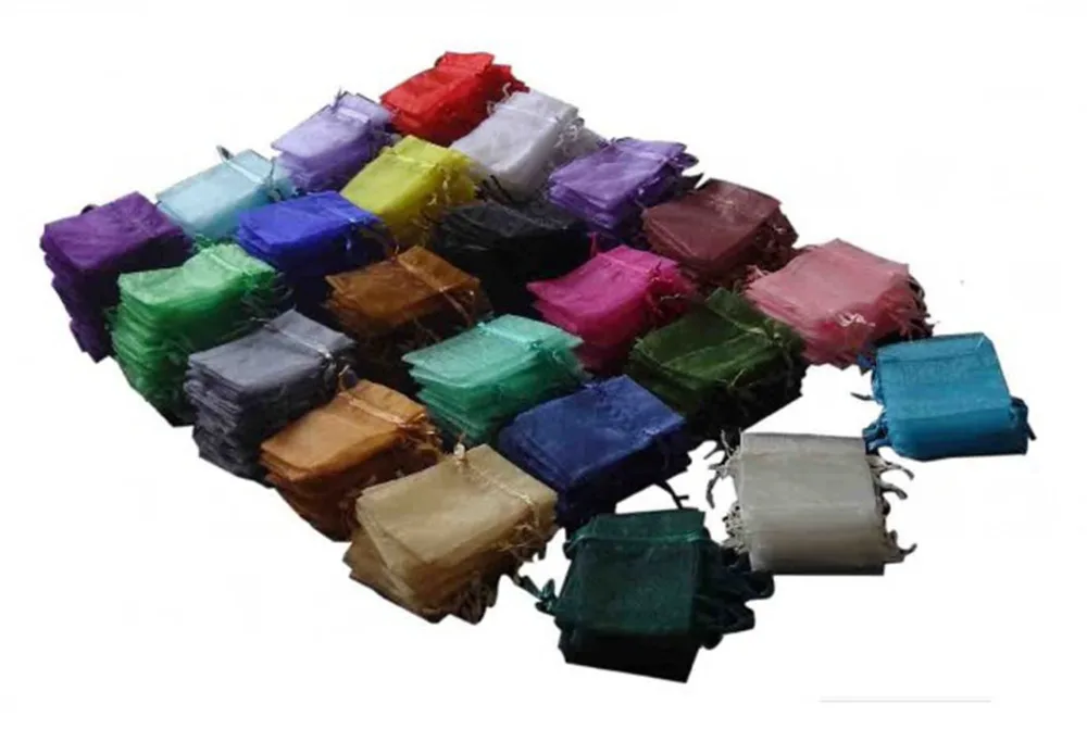 OMH wholesale100шт 7x9 см 25 цветов смешанный хороший китайский вуаль Рождество/Свадьба