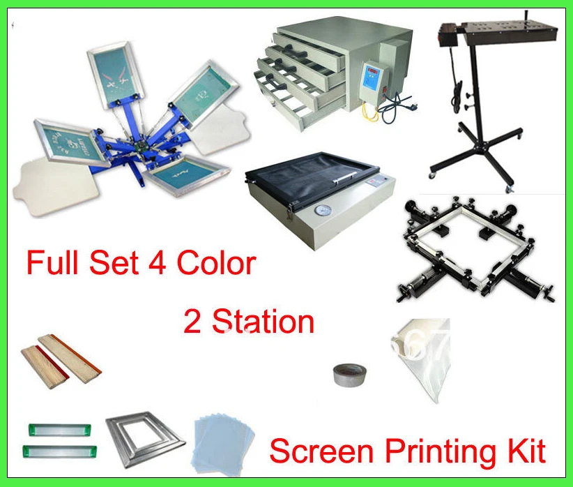 Полный комплект 4 цвета 2 станции футболка фотовспышка сухая вакуумная