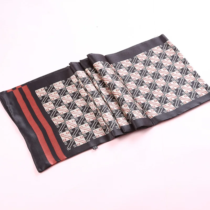 [DANKEYISI] Luxury Brand Long Pure Silk Scarf Men Scarf Designer Male Scarf Neck High Quality Print Hijab Free Shipping