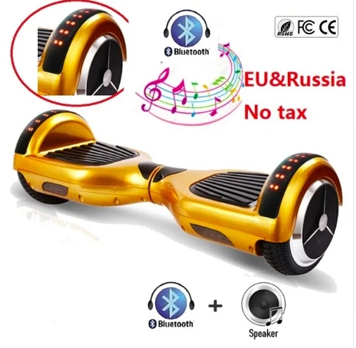 Ховерборд 6 5 Дюймов Электрический скутер Bluetooth за бортом умный баланс два колеса