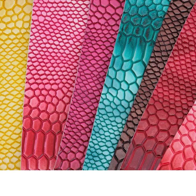 1 мм синтетическая ПУ ткань/желтая змеиная кожа кожаная сумка материал/ткань