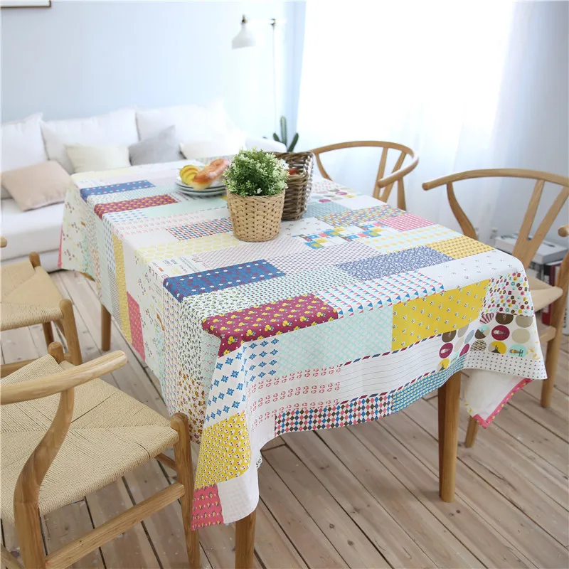 Белая скатерть из хлопка с принтом в национальном и американском стиле