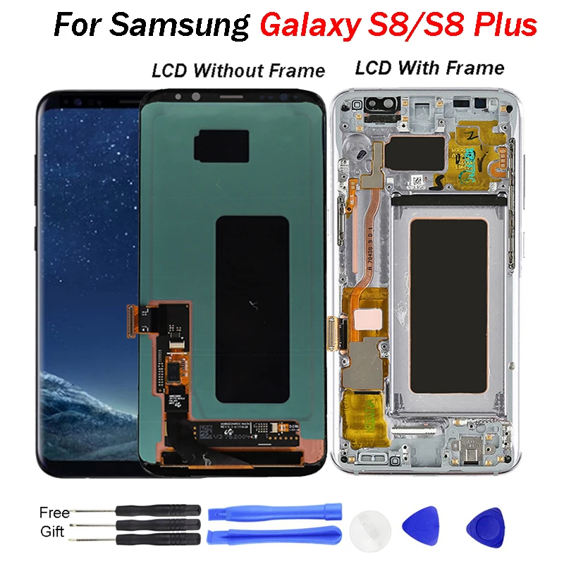 Для Samsung S8 ЖК дисплей с рамкой Замена для SAMSUNG Galaxy Plus LCD G955 G950 G950F сенсорный