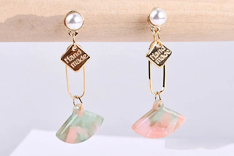 South Korea small fresh environmental protection acetic acid fan pendant material DIY earring earrings accessories | Украшения и
