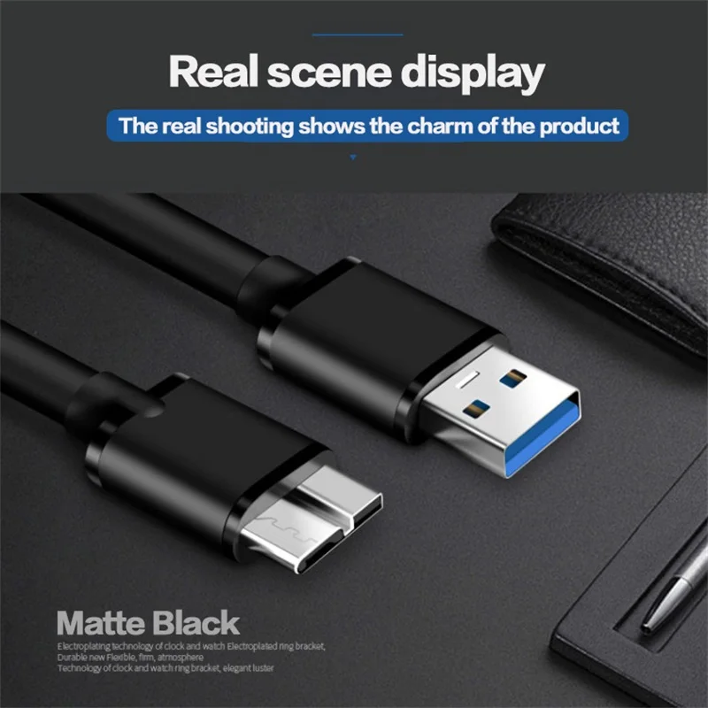 Кабель Micro B-USB 3 0 Type A для синхронизации данных кабель 5 Гбит/с внешнего жесткого