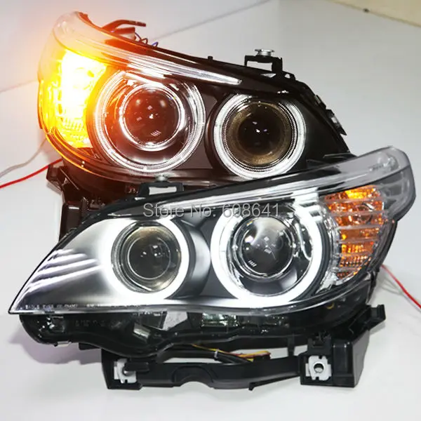 2004 08 год E60 523i 525i 530i головной светильник с холодным катодом (CCFL) Ангельские глазки