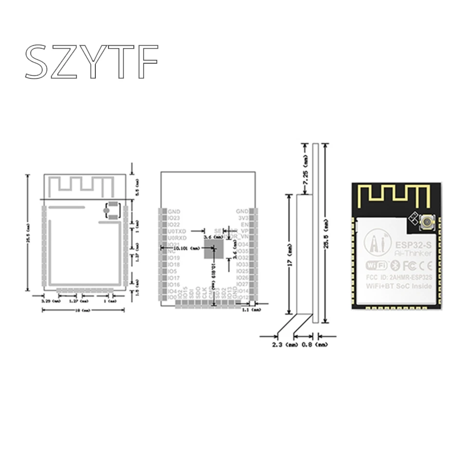 WiFi+ Bluetooth модуль ESP32s серийный к WiFi/двойной антенный модуль ESP32-S модуль