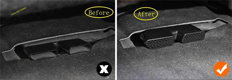 Lapetus Seat Under Air Conditioning AC Vent Protection Frame Cover Trim 2 Pcs For Honda HR-V VEZEL 2015 - 2018 Auto Accessories |