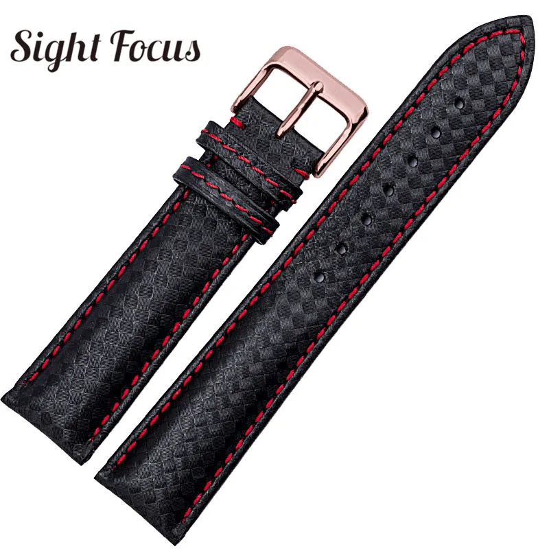 Black Red Rosegold 20 мм 22 мм часы ремешок для швейцарских военных Luftwaffe наручные часы браслет армейский Синий Оранжевый Красный сшитый мужской ремень сменный ремешок - Цвет ремешка: Black Red Rosegold