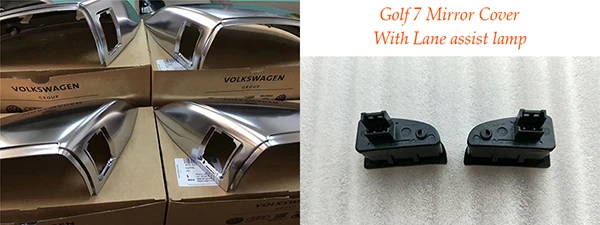TouranLWithLaneAssis Для нового V W Golf7 1 пара матовый хром Зеркало заднего вида защиты чехол покрытие для зеркала автомобиля для VW Golf 7 Golf7 GT я MK7 крышка - Цвет: TouranLWithLaneAssis