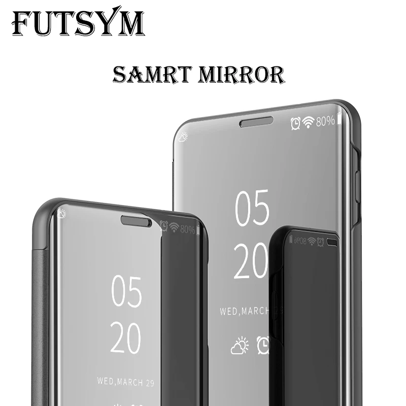 Luxury Smart Mirror Flip Leather Kickstand Case for Huawei P30 Wireless Charger P20 Lite Pro | Мобильные телефоны и