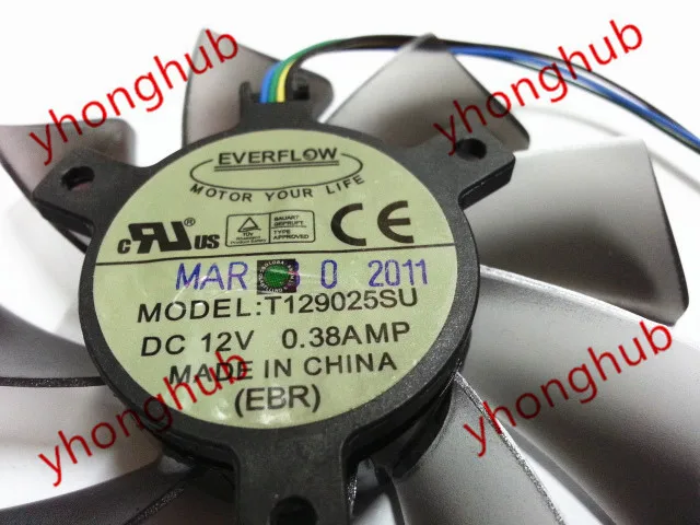 EVERFLOW T129025SU DC 12V 0.38A Диаметр: 93 мм шаг: Сервер вентилятор охлаждения|round fan|server fanfan server