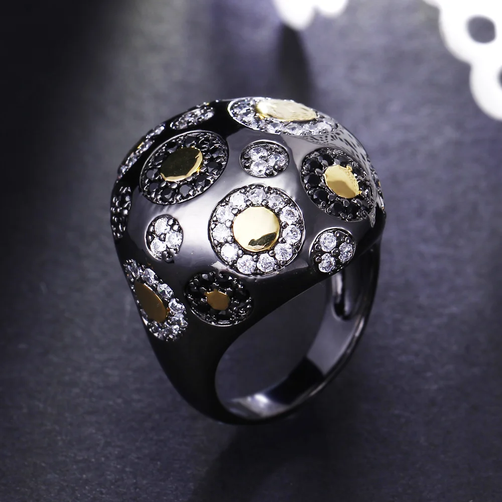 Большой Гипербола уникальный дизайн черный и золотой Цвет горошек кубического