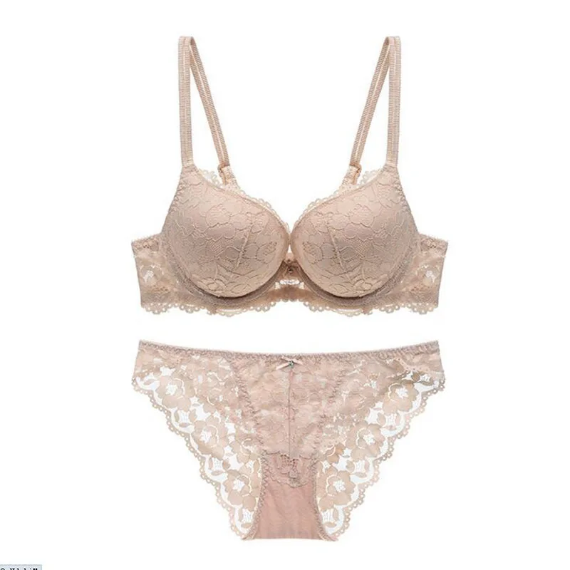 CR Sexy Lingerie Lace Bra Set Transparent Luxurious Brief Push Up Bra  Brand Designer Underwear WI469