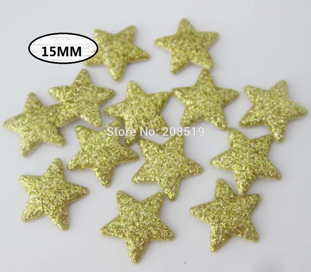 15MM PANVWA мягкий блеск звезды патчи 100 шт. 10 мм/15 мм серебро/золото DIY Скрапбукинг украшенные дома Вечерние поставки - Цвет: 15MM