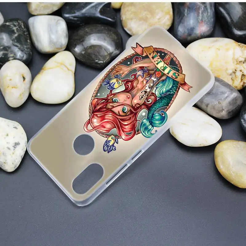 Чехол для Xiao mi Red mi Note 7 Go 6 6A Pro S2 5 Plus 4X mi Play 8 lite A2 A1 Прозрачный жесткий чехол для принцессы Ариэль Русалочка