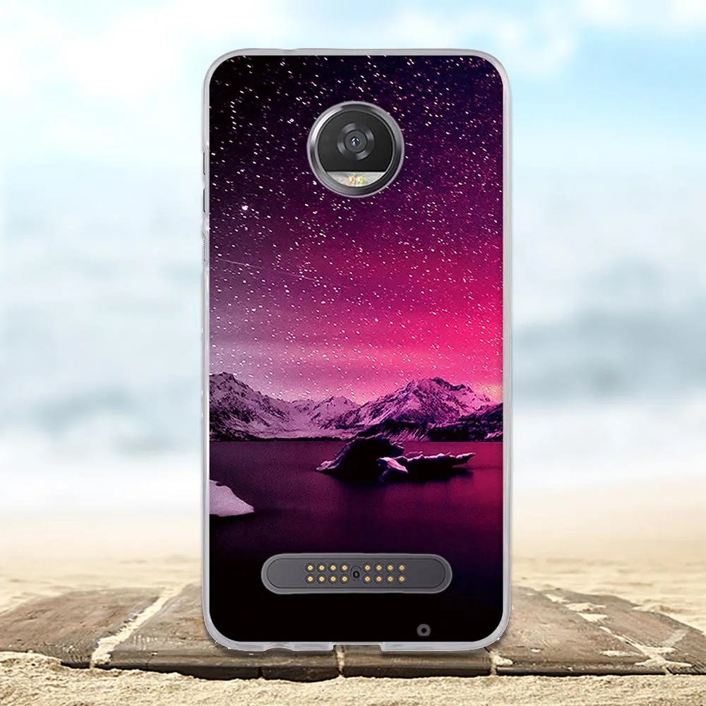 Чехол накладка для Motorola Moto Z2 Play мягкий силиконовый чехол из ТПУ чехлы телефонов с