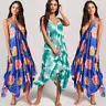 

2018 Sexy Women Summer Chiffon Floral Party Evening Beach Dresses Long Maxi Dress Sundress Beachwear