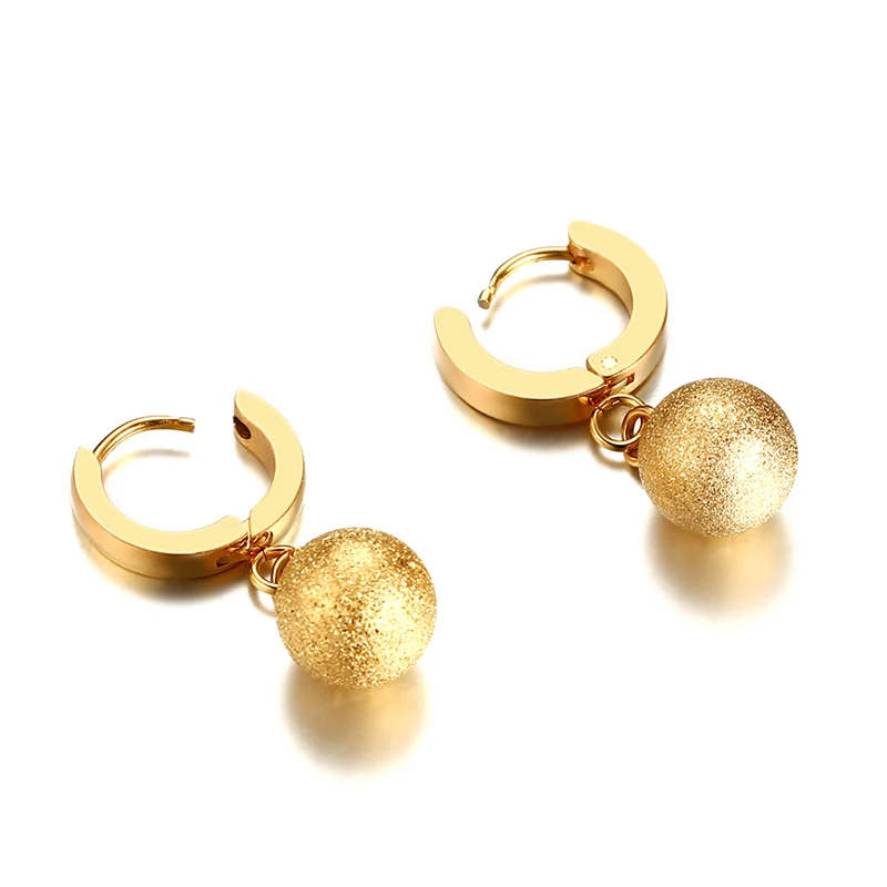 Женские Висячие серьги Vnox золотистые из нержавеющей стали с матовой