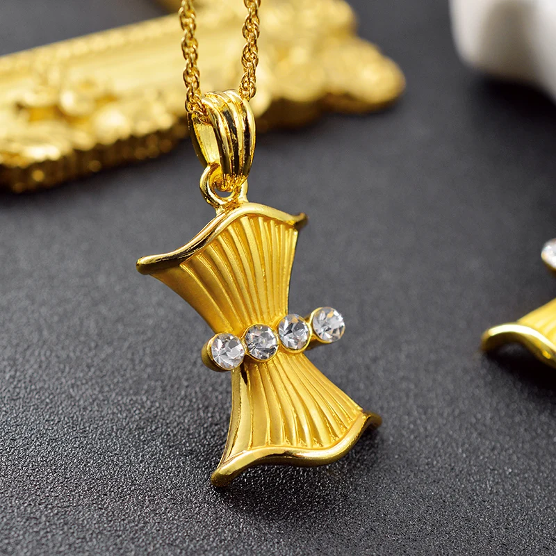 Sunny Jewelry Винтажные Ювелирные наборы для женщин колье серьги кулон кубический