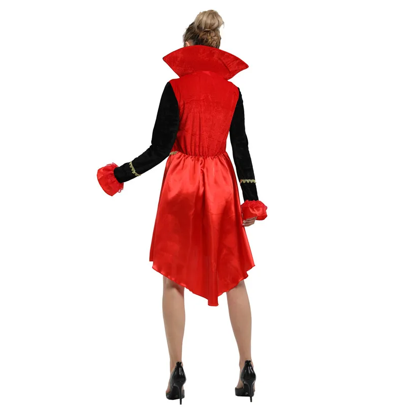 Красный женский костюм вампира для косплея женские костюмы на Хэллоуин королевы
