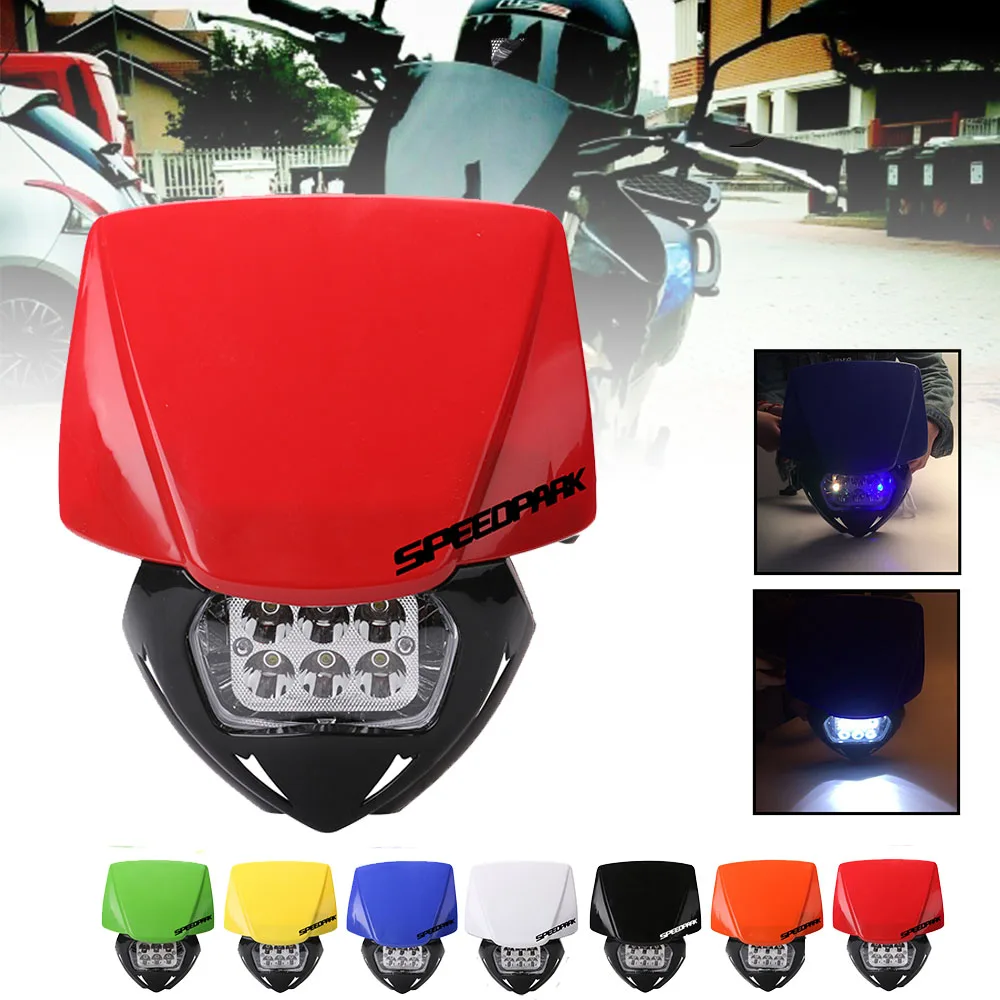 

SPEEDPARK Universal Motorcycle Dirt Bike LED moto Headlight Headlamp For KTM SX F EXC XCF SMR MX Enduro Supermoto 2014-2016