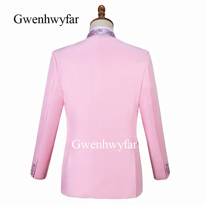Gwenhwyfar 2019 элегантный свадебный смокинг для жениха розовый костюм из 2 предметов