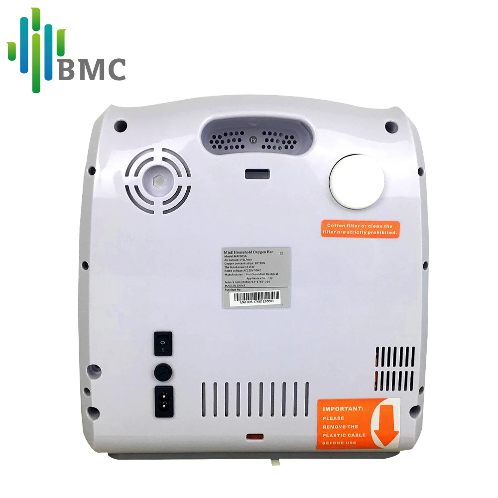 BMC миниатюрный крючок для рыбалки кислородный концентратор, генератор 90% чистоты кислородная машина 6L потока для детей пожилых граждан Homecare