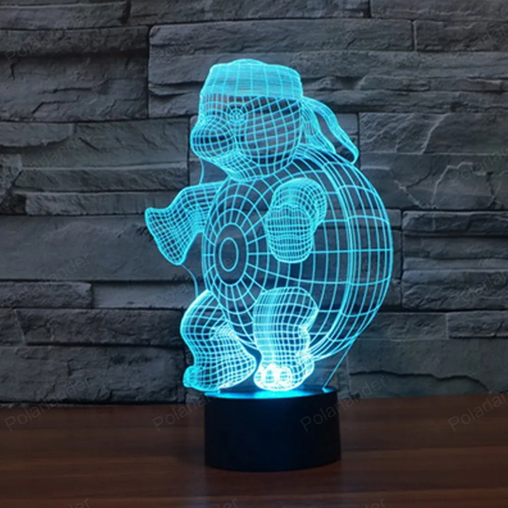 creative USB table lamp with touch sensor 3D led nightlight Cattle Turtle shape 7 Colors Changing | Лампы и освещение