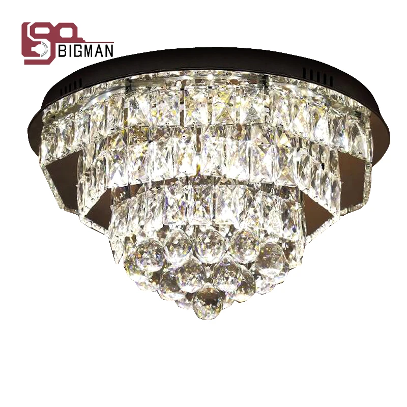 

New Flush Mount Modern LED Chandelier Crystal Lamp AC110V 220V Lustre Home Decoration Lighting