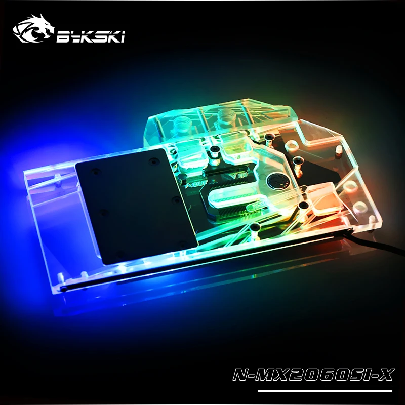 Водяной блок Bykski с полным покрытием для графического процессора MAXSUN Geforce rtx 2060 SI 6G