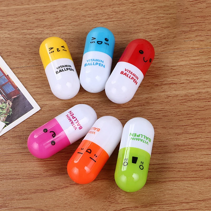 Новинка телескопическая Шариковая ручка 20 шт./лот милые витаминные капсульные