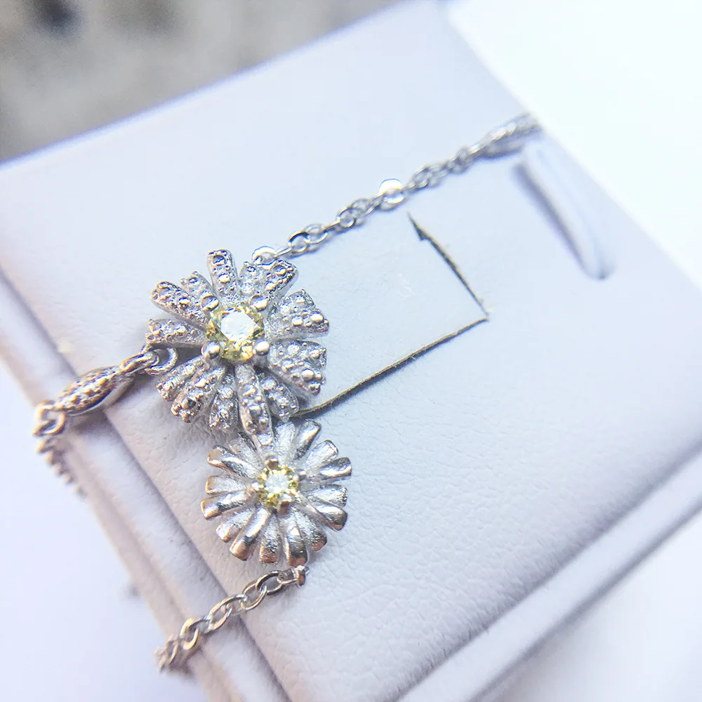 Женское ожерелье из серебра 925 пробы с фианитом | Украшения и аксессуары