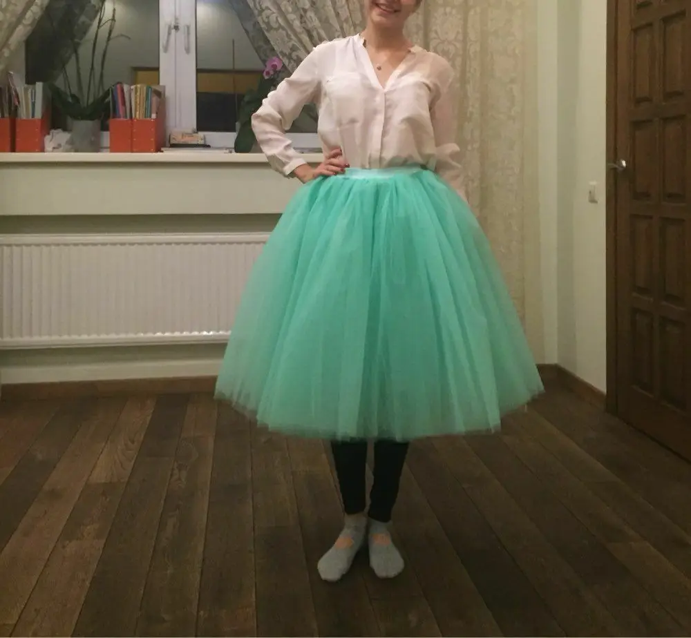 6 слоев кружева Макси Длинная Тюлевая юбка юбки селебрити для женщин взрослых