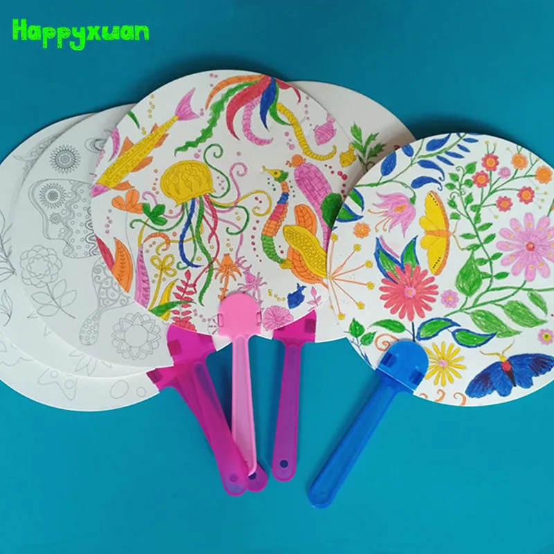 Happyxuan 12 шт. Дети DIY раскраска поддержки широкого сбыта липких обувей подошв Бумага