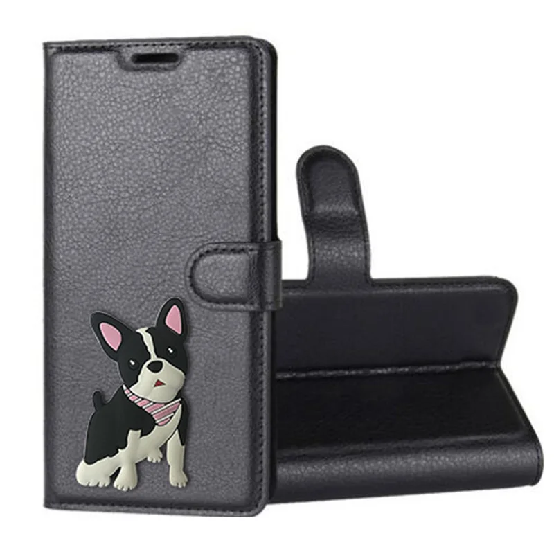 Роскошный чехол книжка с кошкой YeLun Angry Eyes Bear Bulldog и единорогом для Vodafone smart N9 lite N8 E8