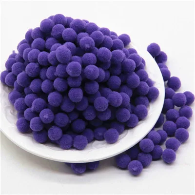 32 dark purple Помпонами, пышные миниюбки мягкий помпон 10/15/20/25 мм Помпоном Мяч ручной работы для детей игрушки свадебный Декор DIY товары для шитья и рукоделия 100 шт - Цвет: 32 dark purple