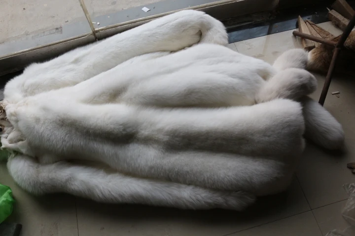Натуральный Меховой чехол большого размера из белой лисы | Дом и сад