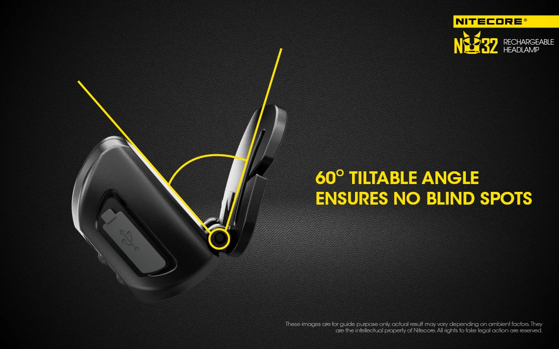 Nitecore налобный фонарь NU32 CREE XP-G3 S3 светодиодный 550 люмен высокопроизводительный перезаряжаемый налобный фонарь встроенный литий-ионный аккумулятор