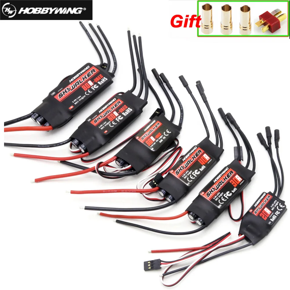 Hobbywing Skywalker 40A 50A 60A 80A 15A 20A 30A ESC контроллер скорости с UBEC для RC самолетов вертолет