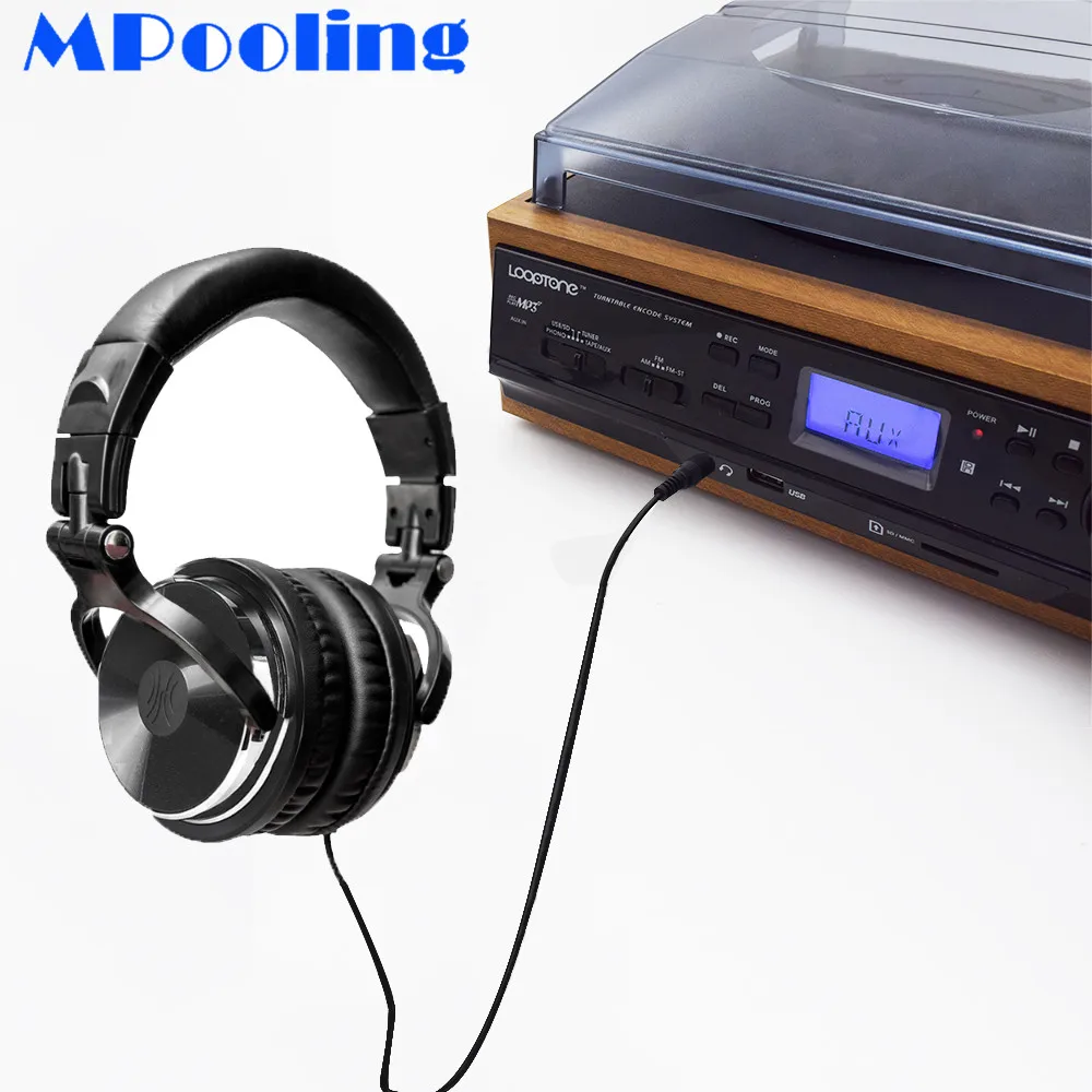 MPooling 33 45 78 об/мин LP проигрыватель проигрывателя кассеты USB рекордер AM/FM радио Встроенные динамики наушники разъем